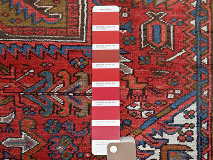 Heriz Heriz hand-knotted wool rug in Red, 7'6" x 10'7" — SKU O085888 (view 7)