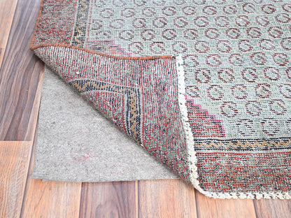 Blue 3'5" x 6'2" Vintage Hand knotted Wool Rug - Sku: O086051
