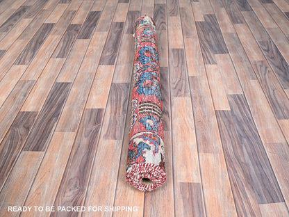 Bakhtiari Vintage hand-knotted wool rug in Red & Ivory, 3'11" x 5'10" — SKU O086054 (view 5)