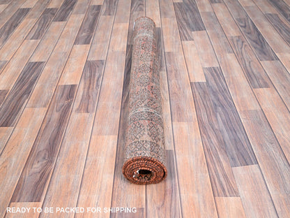 Brown 3'0" x 6'7" Vintage Hand knotted Wool Rug - Sku: O086063