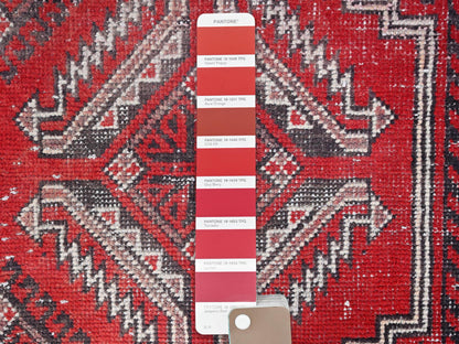 Baluch Vintage hand-knotted wool rug in Red, 4' x 6'5" — SKU O086068 (view 4)