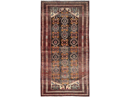 Brown 3'3" x 6'6" Vintage Hand knotted Wool Rug - Sku: O086071