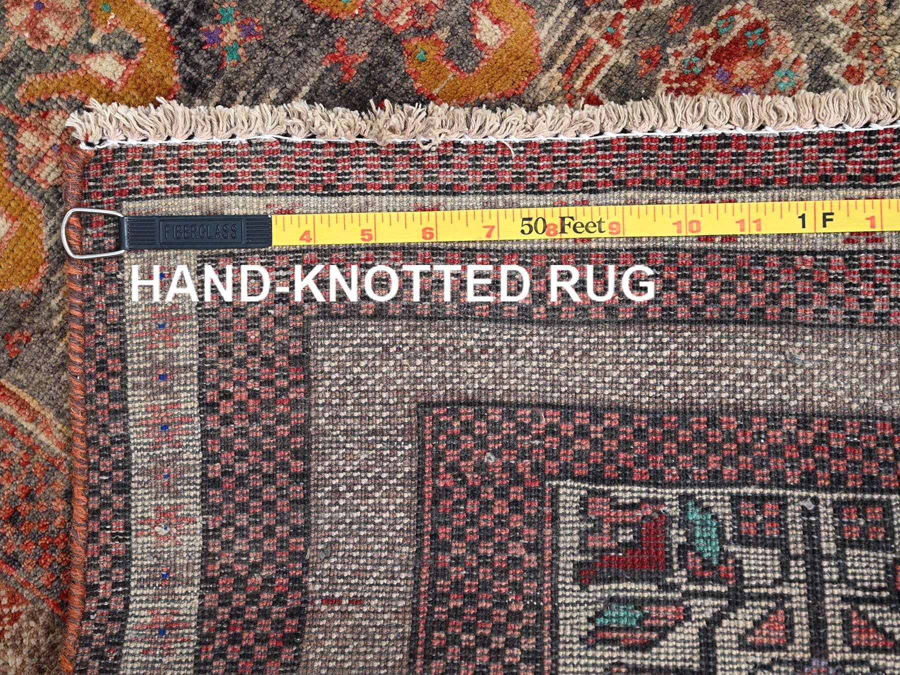Baluch Vintage hand-knotted wool rug in Brown & Beige, 3'3" x 6'6" — SKU O086071 (view 7)