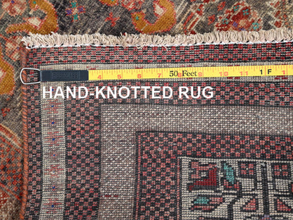 Baluch Vintage hand-knotted wool rug in Brown & Beige, 3'3" x 6'6" — SKU O086071 (view 7)