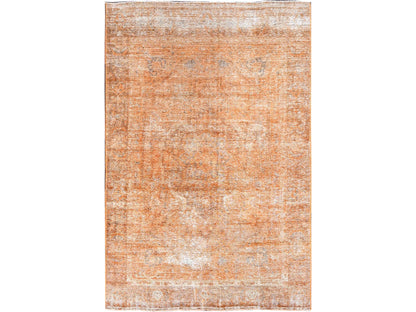Overdyed 6'1" x 9'0" Vintage Hand knotted Wool Rug - Sku: O086092