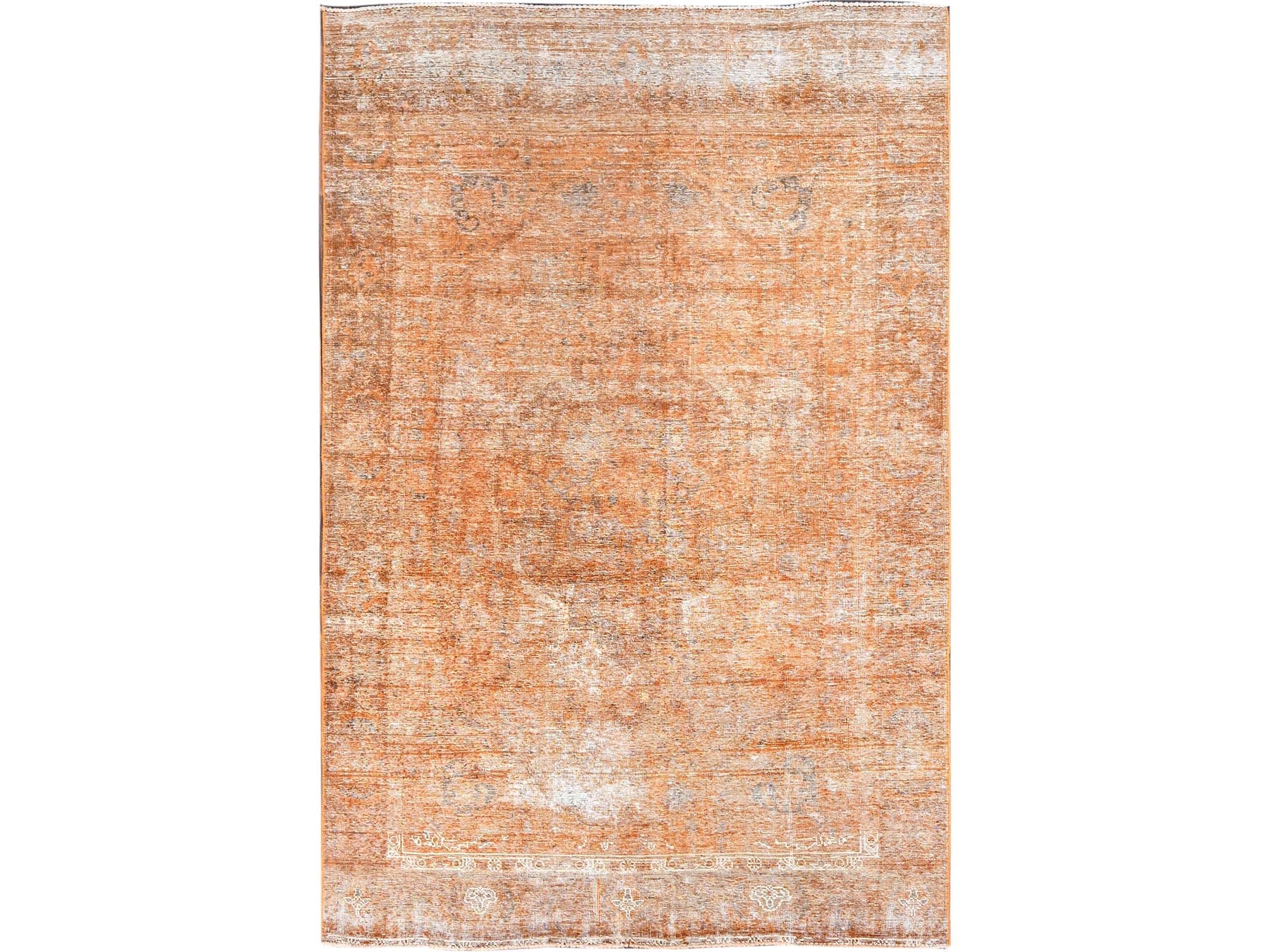 Tabriz Vintage hand-knotted wool rug in Overdyed, 6'1" x 9' — SKU O086092