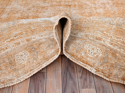 Overdyed 6'1" x 9'0" Vintage Hand knotted Wool Rug - Sku: O086092