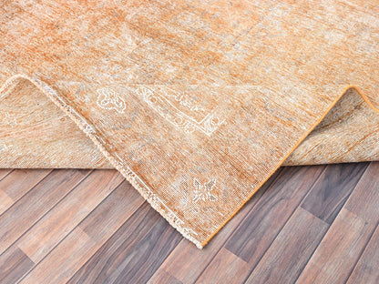 Overdyed 6'1" x 9'0" Vintage Hand knotted Wool Rug - Sku: O086092