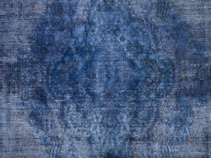 Kerman Vintage hand-knotted wool rug in Overdyed & Blue, 8'3" x 10'9" — SKU O086112 (view 8)