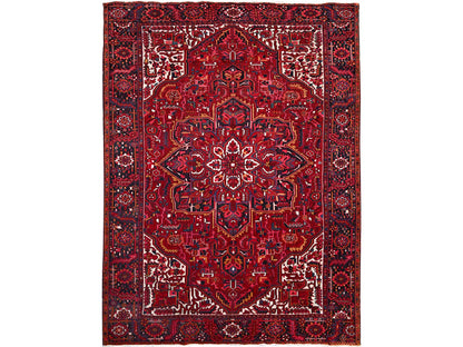 Heriz Heriz hand-knotted wool rug in Red & Black, 9'7" x 12'6" — SKU O086143