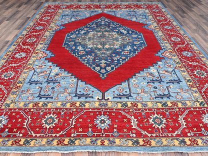 Heriz Heriz hand-knotted wool rug in Red, 8'10" x 11'11" — SKU O086157 (view 2)