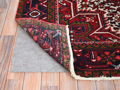 Heriz Heriz hand-knotted wool rug in Red & Blue, 7'1" x 9'6" — SKU O086174 (view 4)
