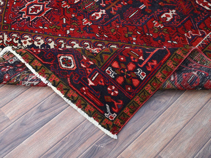 Heriz Heriz hand-knotted wool rug in Red & Blue, 7'1" x 9'6" — SKU O086174 (view 6)