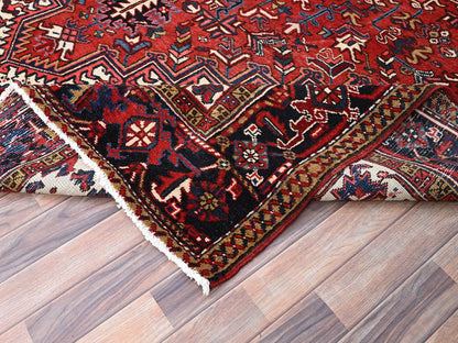 Heriz Heriz hand-knotted wool rug in Red & Blue, 8'11" x 11'3" — SKU O086177 (view 6)