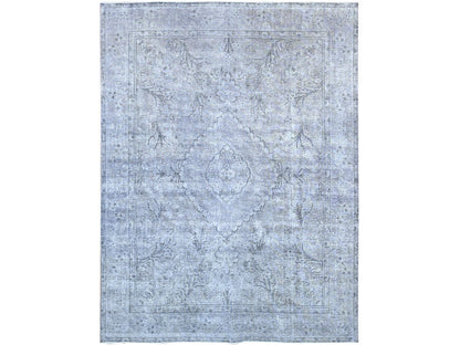Tabriz Vintage hand-knotted wool rug in Gray, 9'6" x 12'4" — SKU O086193