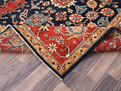 Blue 8'2" x 9'7" Heriz Hand knotted Wool Rug - Sku: O086200