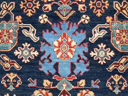 Blue 8'2" x 9'7" Heriz Hand knotted Wool Rug - Sku: O086200