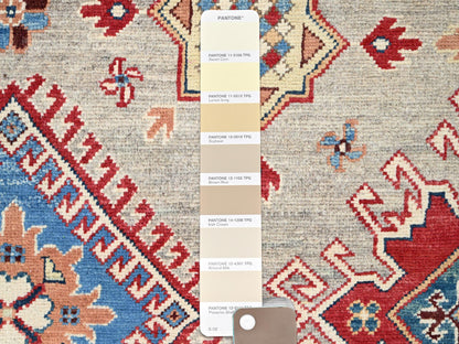 Brown 7'10" x 7'10" Kazak Hand knotted Wool Rug - Sku: O086220
