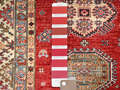 Kazak Kazak hand-knotted wool rug in Red & Ivory, 8'4" x 9'10" — SKU O086267 (view 7)