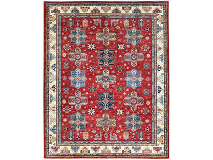Kazak Kazak hand-knotted wool rug in Red & Ivory, 8'2" x 10'4" — SKU O086269