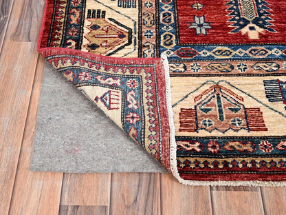 Kazak Kazak hand-knotted wool rug in Red & Ivory, 8'2" x 10'4" — SKU O086269 (view 4)
