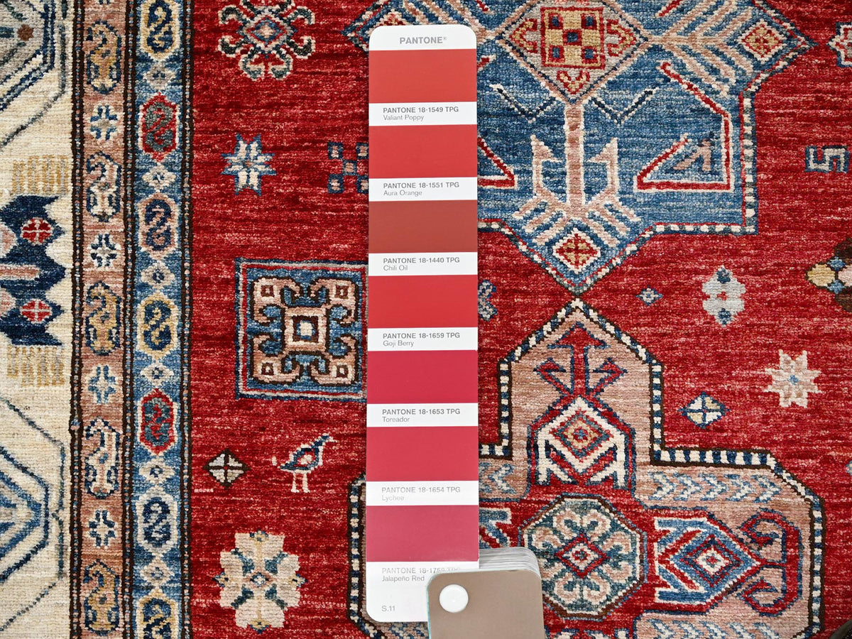 Kazak Kazak hand-knotted wool rug in Red & Ivory, 8'2" x 10'4" — SKU O086269 (view 7)