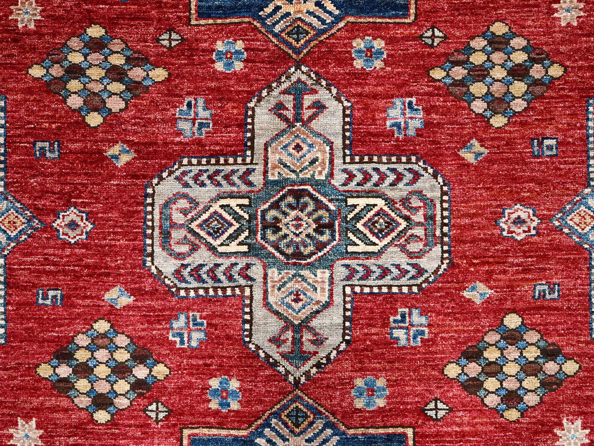 Kazak Kazak hand-knotted wool rug in Red & Ivory, 8'2" x 10'4" — SKU O086269 (view 8)
