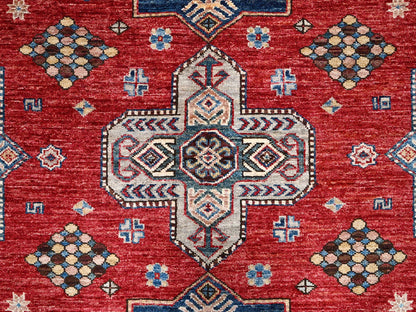 Kazak Kazak hand-knotted wool rug in Red & Ivory, 8'2" x 10'4" — SKU O086269 (view 8)
