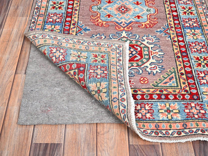 Kazak Kazak hand-knotted wool runner in Gray & Blue, 2'7" x 9'3" — SKU O086289 (view 3)