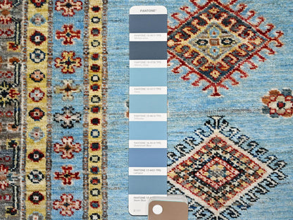 Blue 3'0" x 5'2" Kazak Hand knotted Wool Rug - Sku: O086319