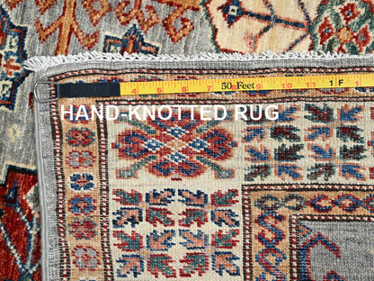 Kazak Kazak hand-knotted wool rug in Ivory, 3'11" x 5'11" — SKU O086320 (view 7)
