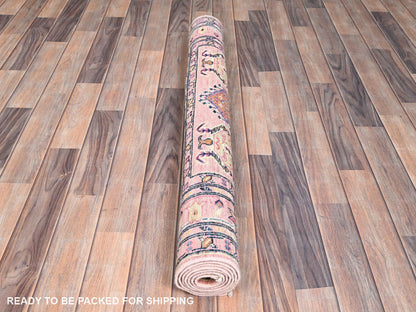 Kazak Kazak hand-knotted wool rug in Pink, 4' x 6' — SKU O086322 (view 5)
