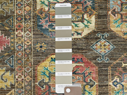 Kazak Kazak hand-knotted wool rug in Green, 8'5" x 9'11" — SKU O086341 (view 7)