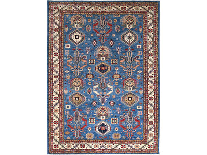Blue 9'11" x 13'5" Kazak Hand knotted Wool Rug - Sku: O086343