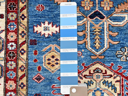 Blue 9'11" x 13'5" Kazak Hand knotted Wool Rug - Sku: O086343