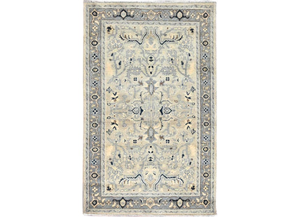 Heriz Heriz hand-knotted wool rug in Ivory & Gray, 3' x 4'10" — SKU O086389