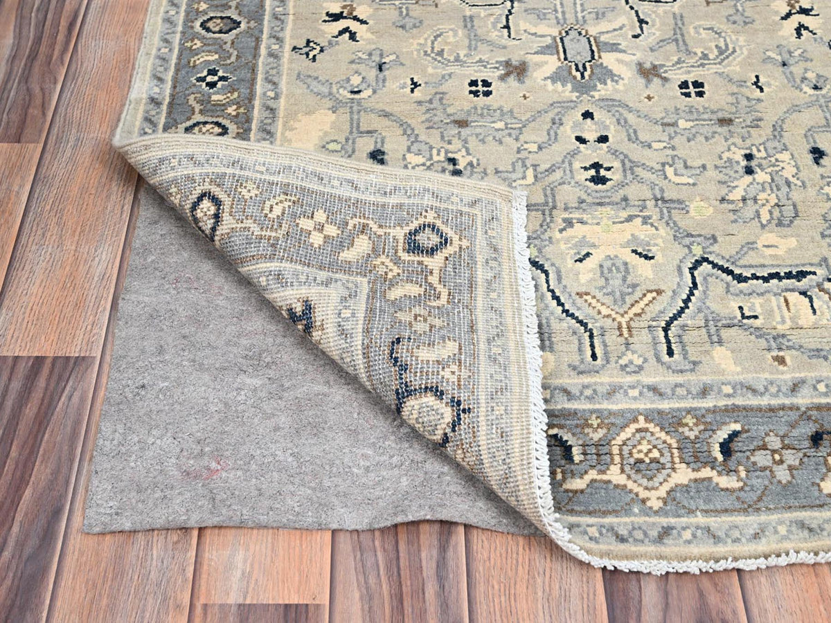 Heriz Heriz hand-knotted wool rug in Ivory & Gray, 3' x 4'10" — SKU O086389 (view 3)