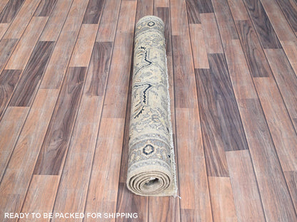 Ivory 3'0" x 4'10" Heriz Hand knotted Wool Rug - Sku: O086389