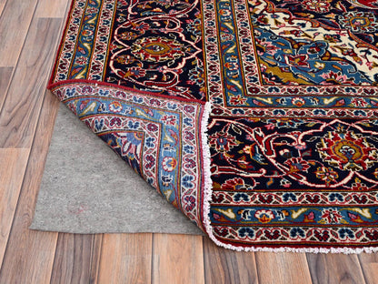 Kashan Persian hand-knotted wool rug in Red & Blue, 9'8" x 12'10" — SKU O086427 (view 4)