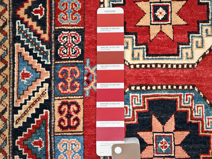 Red 2'8" x 9'9" Tribal Hand knotted Wool Rug - Sku: O086449
