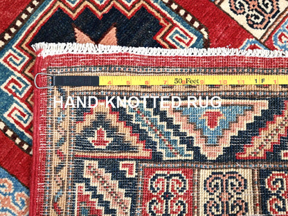 Red 2'8" x 9'9" Tribal Hand knotted Wool Rug - Sku: O086449