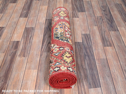 Kazak Kazak hand-knotted wool runner in Red, 2'7" x 8' — SKU O086457 (view 5)