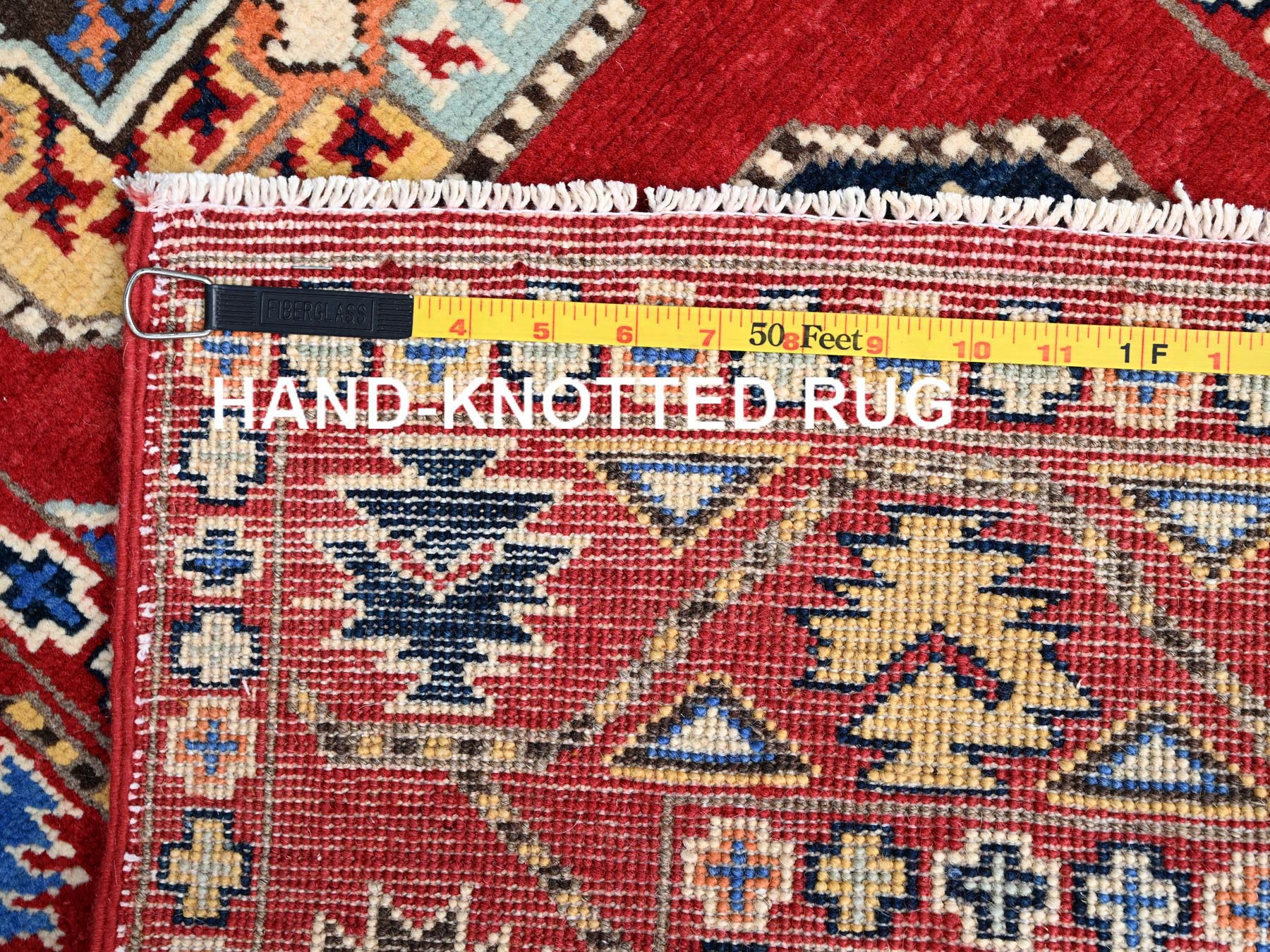 Kazak Kazak hand-knotted wool runner in Red, 2'7" x 8' — SKU O086457 (view 7)