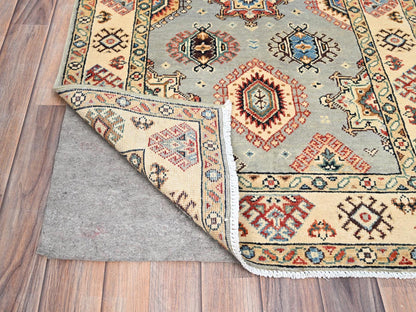 Kazak Kazak hand-knotted wool rug in Gray & Beige, 2'10" x 4'7" — SKU O086466 (view 3)