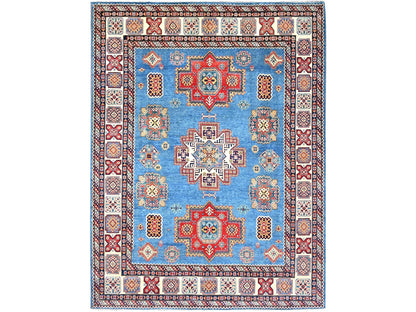 Blue 8'11" x 11'8" Kazak Hand knotted Wool Rug - Sku: O086473