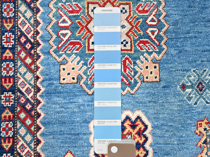 Blue 8'11" x 11'8" Kazak Hand knotted Wool Rug - Sku: O086473
