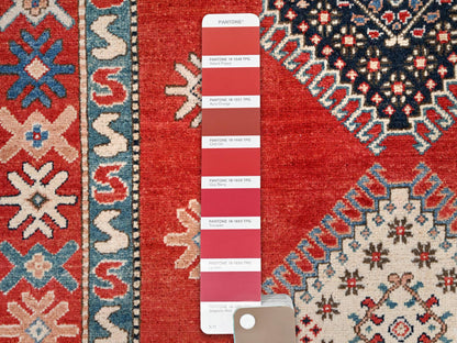 Kazak Kazak hand-knotted wool rug in Red, 8'1" x 9'9" — SKU O086478 (view 7)