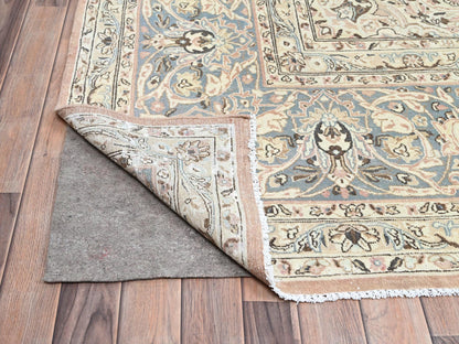 Kashan Vintage hand-knotted wool rug in Orange & Gray, 11'1" x 17'2" — SKU O086493 (view 4)