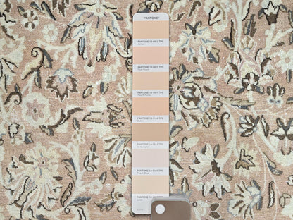 Kashan Vintage hand-knotted wool rug in Orange & Gray, 11'1" x 17'2" — SKU O086493 (view 7)