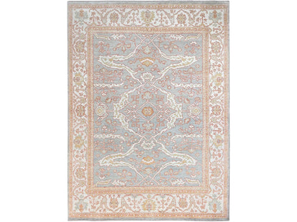 Grey 10'1" x 13'8" Oushak And Peshawar Hand knotted Wool Rug - Sku: O086507